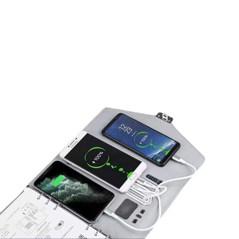 Custom Logo Fingerprint Unlocked Wireless Charging Power Notebook | Premium Corporate Gifts and Promotional Gifts