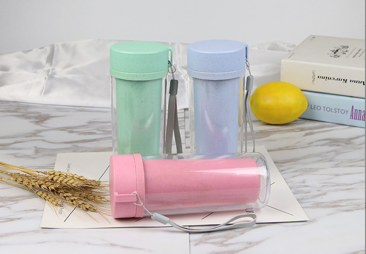 Custom Logo Wheat Double-Layer Advertising Cup | Premium Corporate Gifts and Promotional Gifts