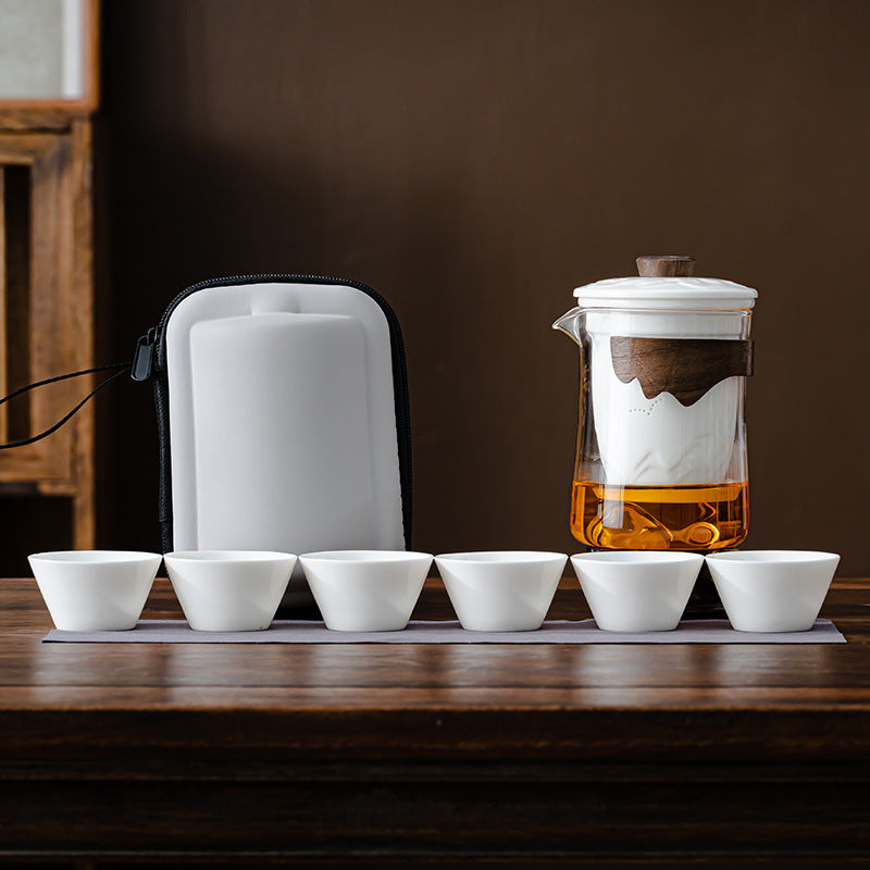 Custom Logo Golden Jade Full Hall Travel Tea Set | Premium Corporate Gifts and Promotional Gifts