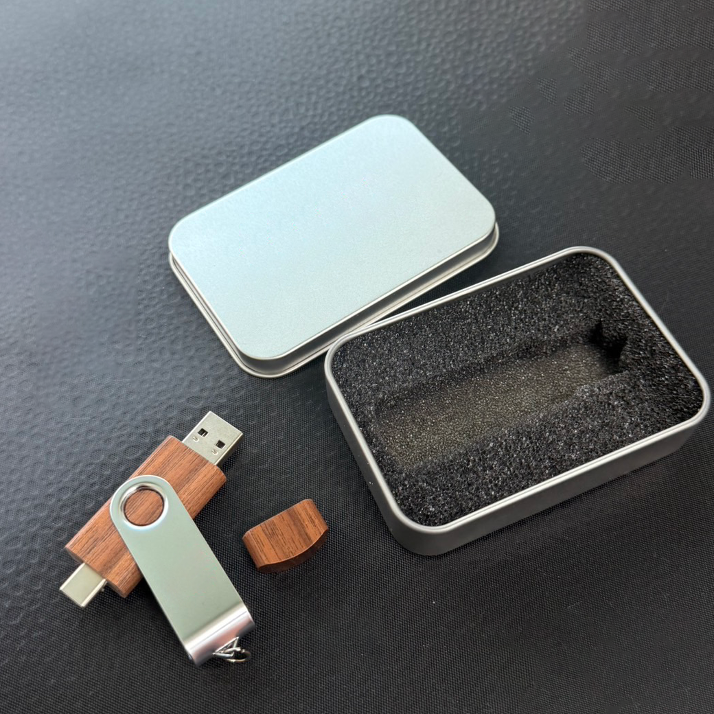 Custom Logo Wooden Rotating Flash Drive | Premium Corporate Gifts and Promotional Gifts