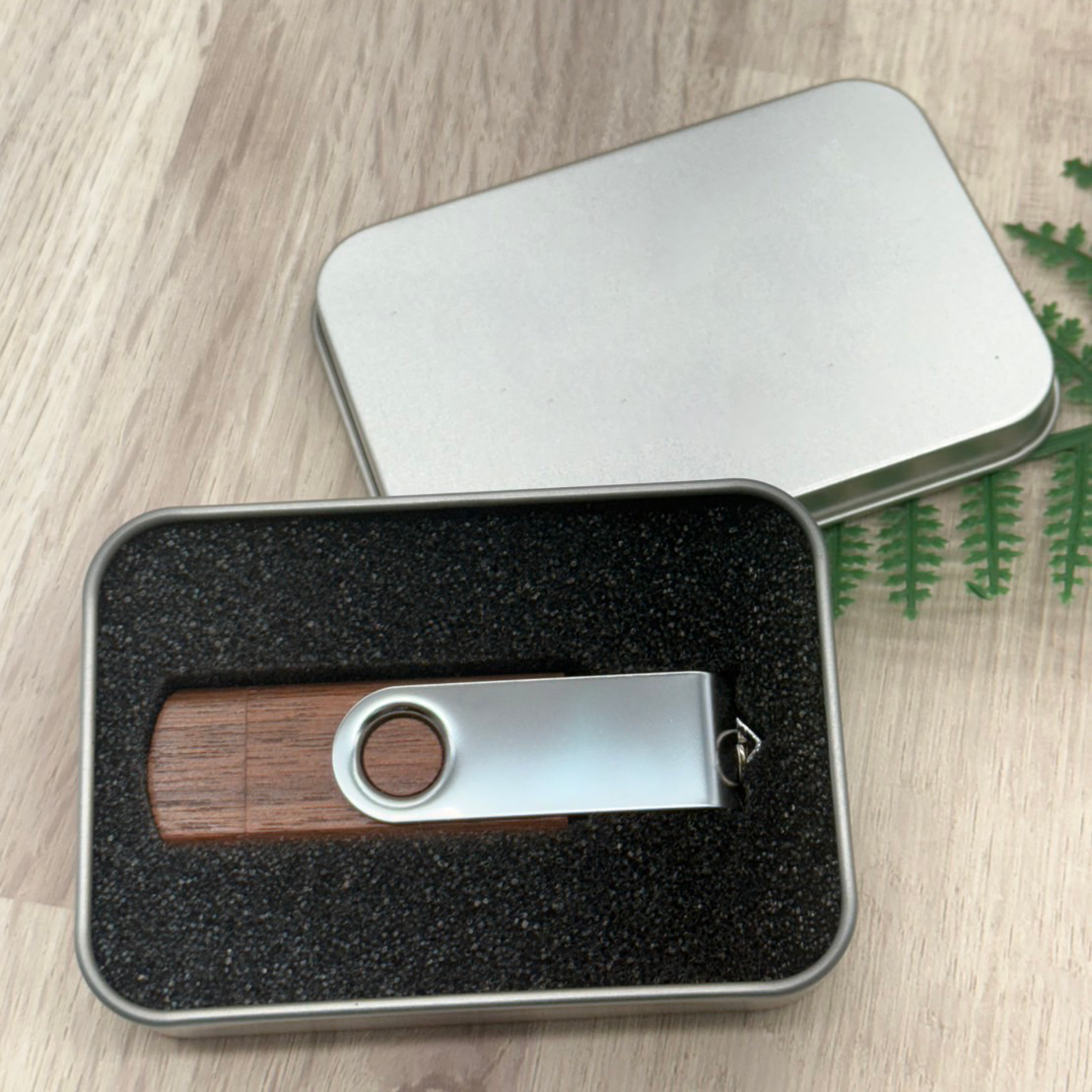 Custom Logo Wooden Rotating Flash Drive | Premium Corporate Gifts and Promotional Gifts