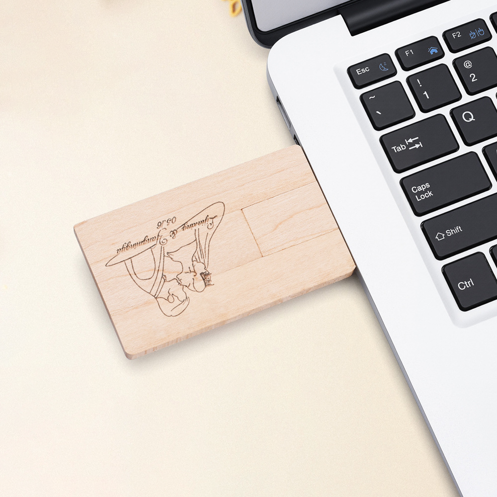 Custom Logo Wooden Card Flash Drive | Premium Corporate Gifts and Promotional Gifts