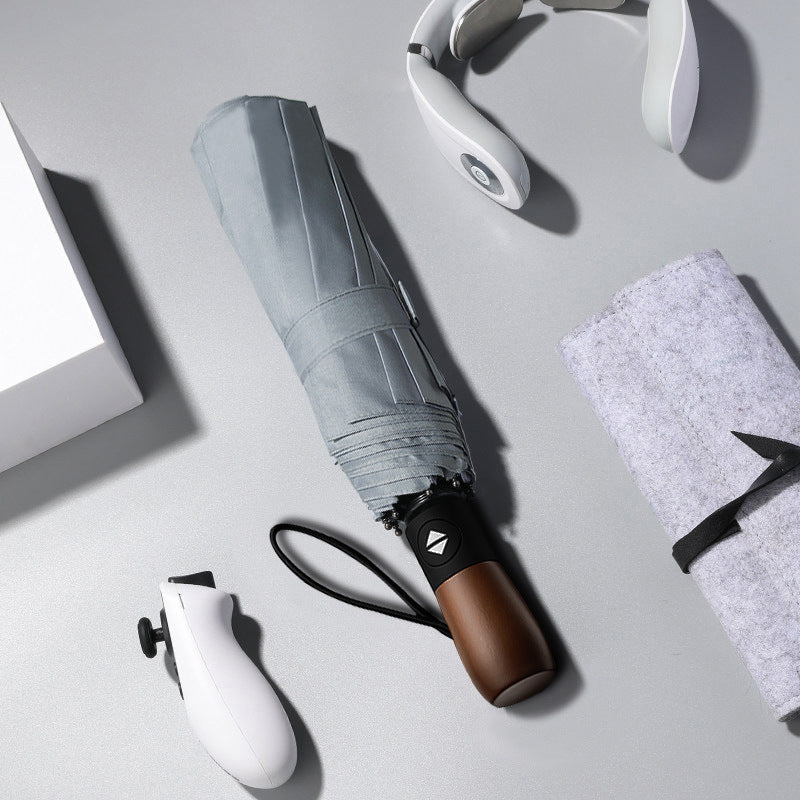 Custom Logo High-end log handle automatic umbrella | Premium Corporate Gifts and Custom Gifts