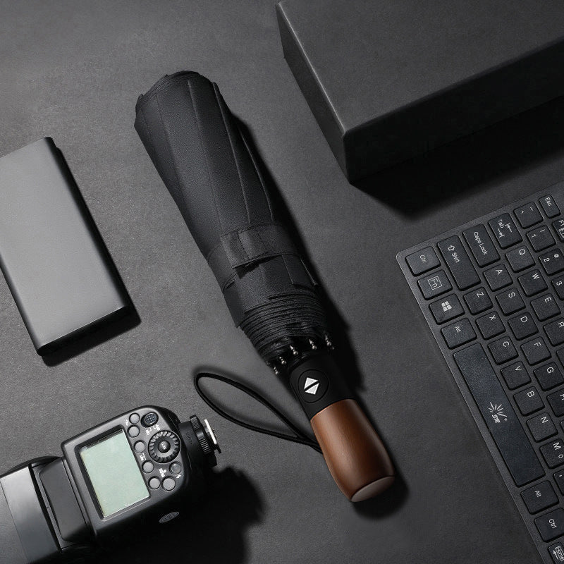 Custom Logo High-end log handle automatic umbrella | Premium Corporate Gifts and Promotional Gifts