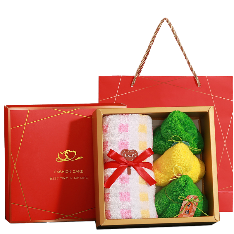 Custom Logo Zongzi-shaped towel gift box | Premium Corporate Gifts and Promotional Gifts