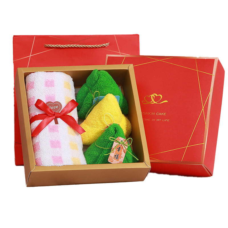 Custom Logo Zongzi-shaped towel gift box | Premium Corporate Gifts and Promotional Gifts