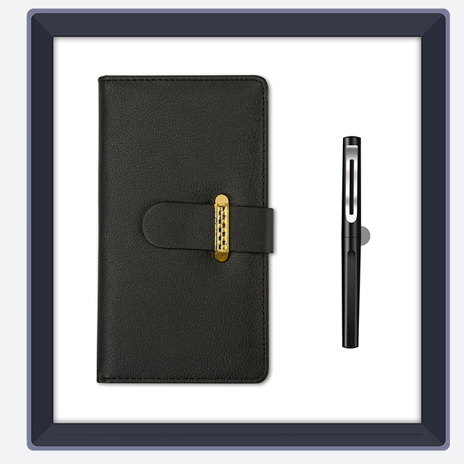 Custom Logo A6 Business Notebook Gift Box (Two-Piece Set) | Premium Corporate Gifts and Promotional Gifts