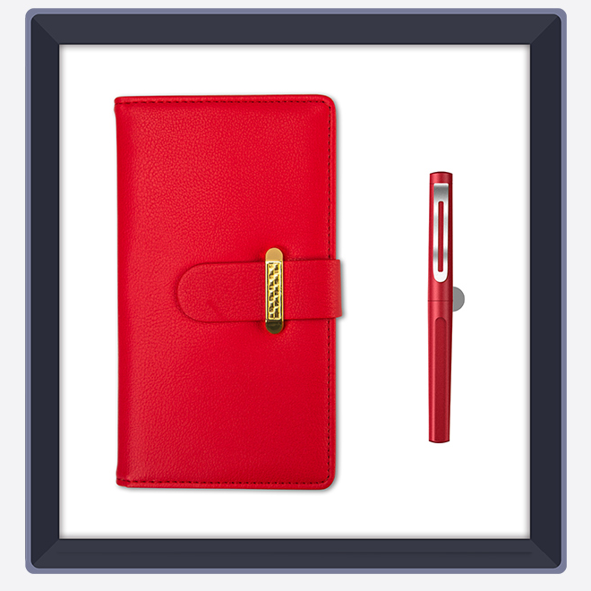 Custom Logo A6 Business Notebook Gift Box (Two-Piece Set) | Premium Corporate Gifts and Custom Gifts