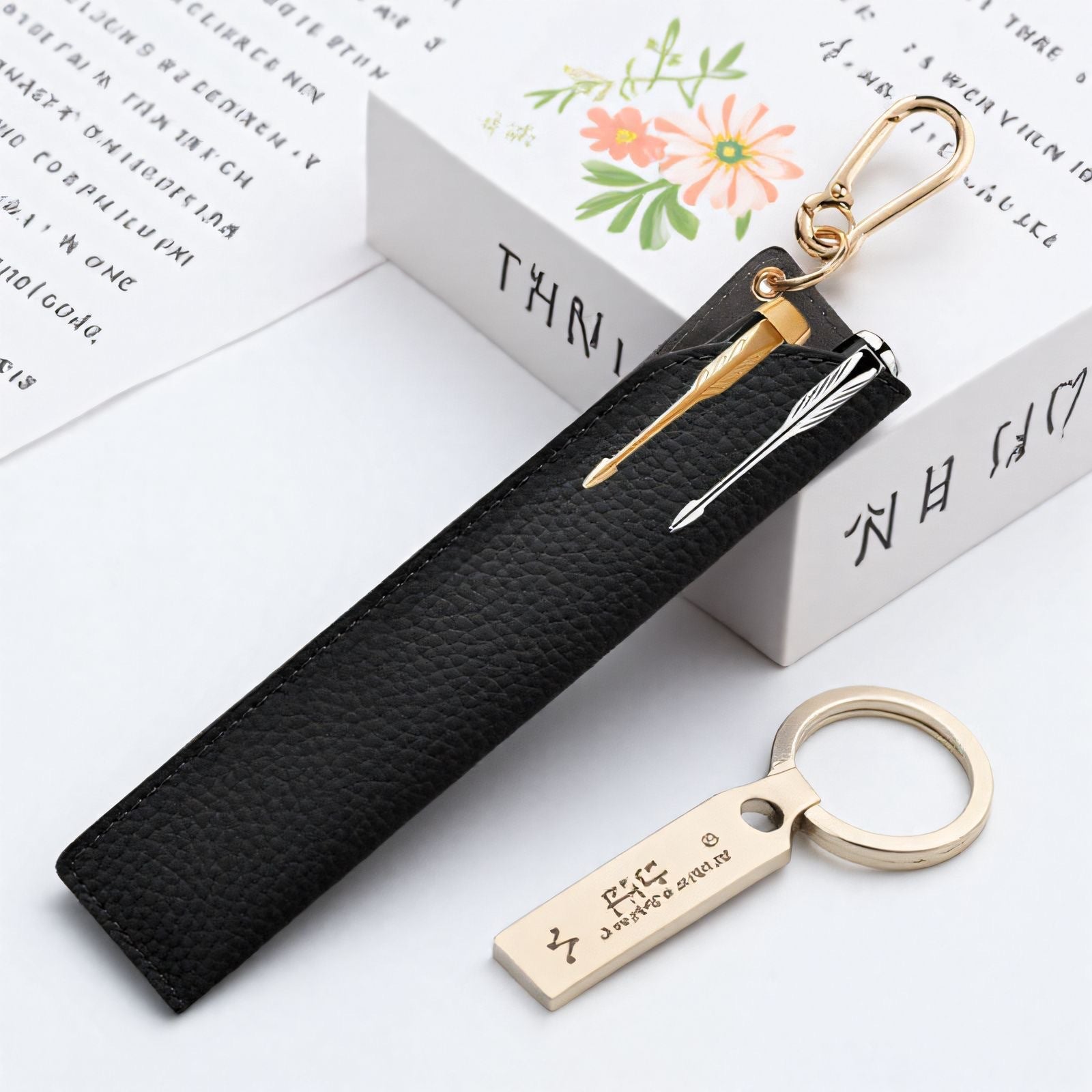 Custom Logo Leather Advertising Pen Portable Storage Bag | Premium Corporate Gifts and Custom Gifts