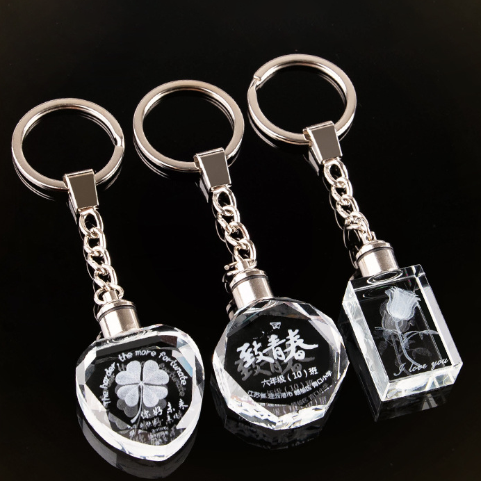 Custom Logo Luminous Crystal Keychain | Premium Corporate Gifts and Promotional Gifts