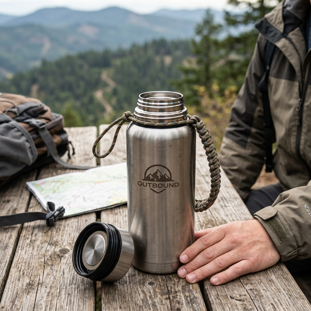 Custom Logo Large Capacity Rope Stainless Steel Thermos