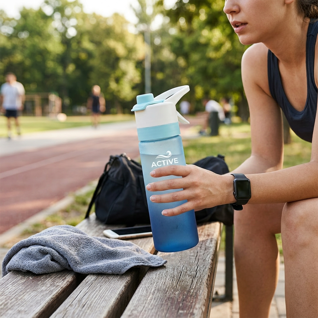 Custom Logo Gradient Sports Portable Water Bottle