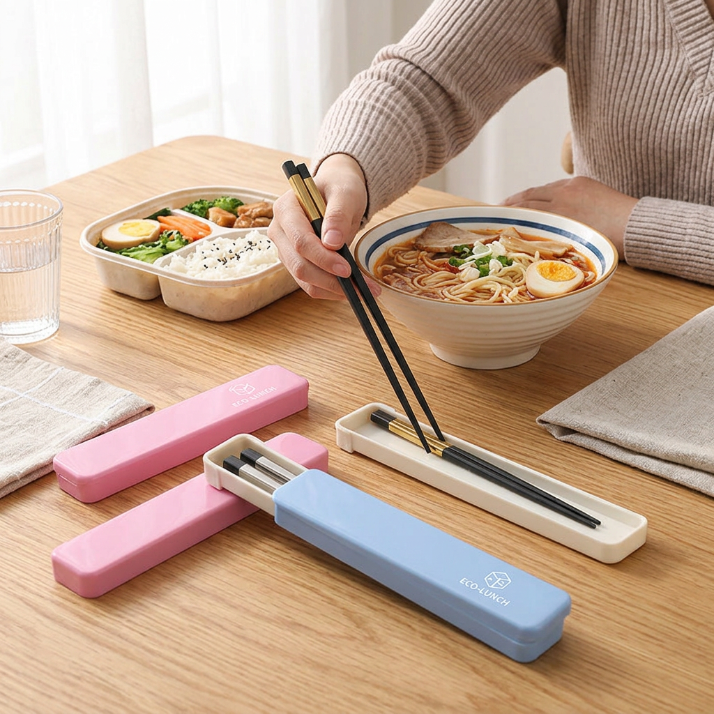 Custom Logo Multi-colored Double Chopsticks Tableware Set
