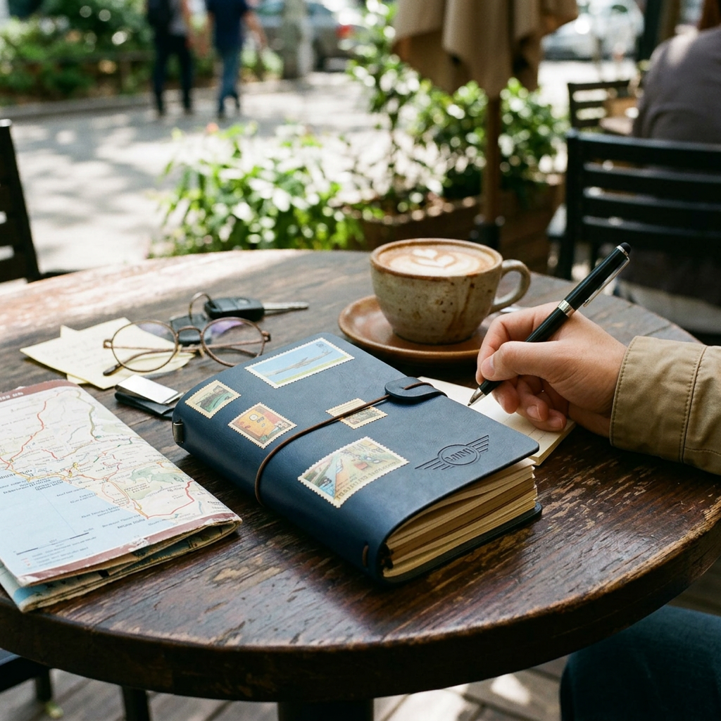 Custom Logo Retro Strap Travel Notebook