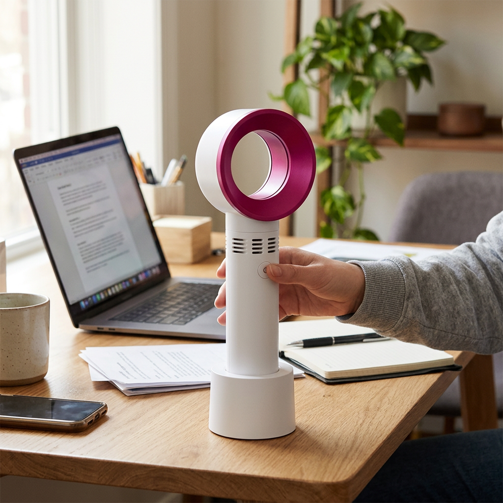 Custom Logo Bladeless Desktop Handheld Fan