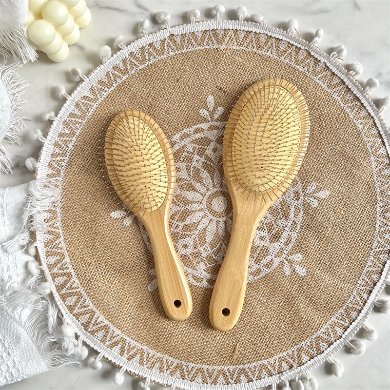 Custom Logo Wood Grain Airbag Massage Steel Comb | Premium Corporate Gifts and Promotional Gifts