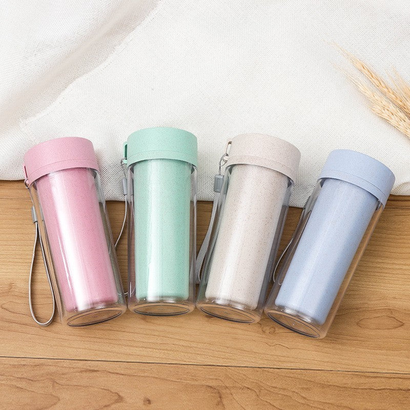 Custom Logo Wheat Double-Layer Advertising Cup | Premium Corporate Gifts and Promotional Gifts