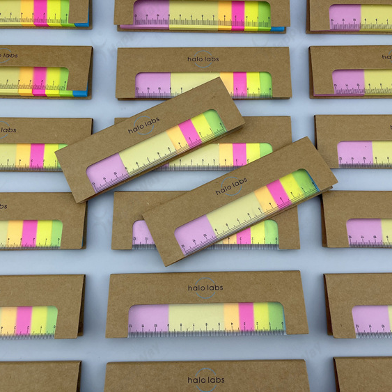 Custom Logo Dual-purpose post-it note advertising ruler | Premium Corporate Gifts and Promotional Gifts
