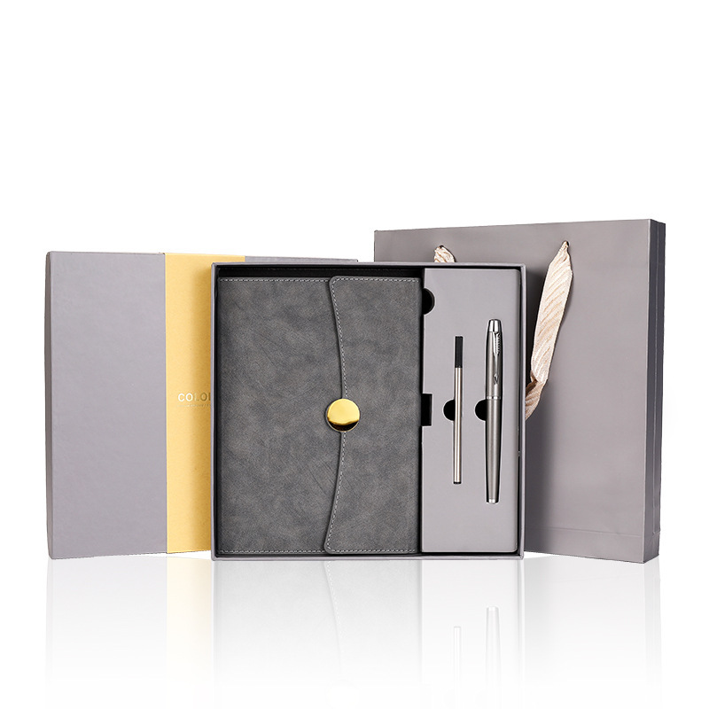 Round Buckle Notebook Advertising Pen Gift Box, view 3 of 8