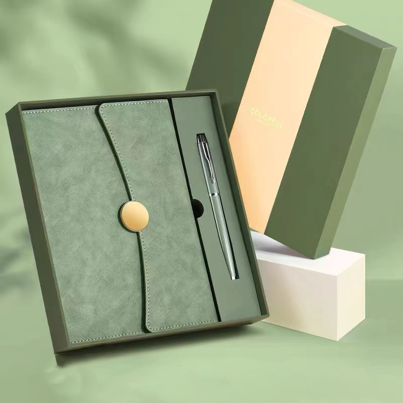 Custom Logo Round Buckle Notebook Advertising Pen Gift Box | Premium Corporate Gifts and Custom Gifts