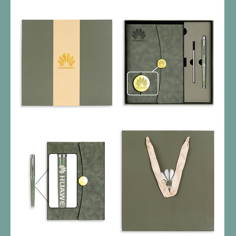 Round Buckle Notebook Advertising Pen Gift Box, view 6 of 8