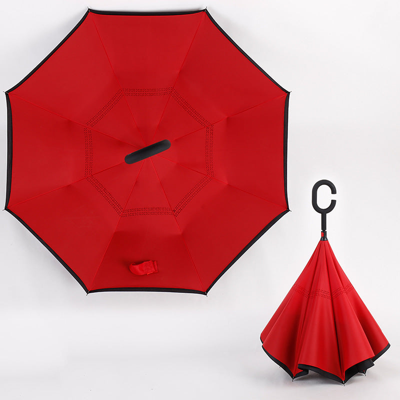 Custom Logo Rainbow Non-Dripping Reverse Umbrella | Premium Corporate Gifts and Promotional Gifts