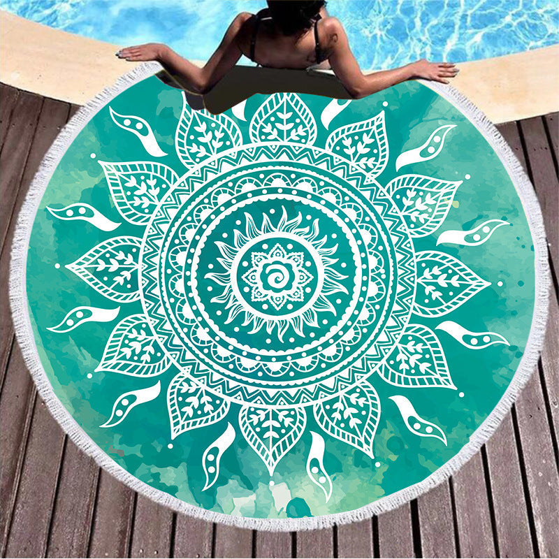 Custom Logo Bohemian Round Printed Beach Mat | Premium Corporate Gifts and Promotional Gifts
