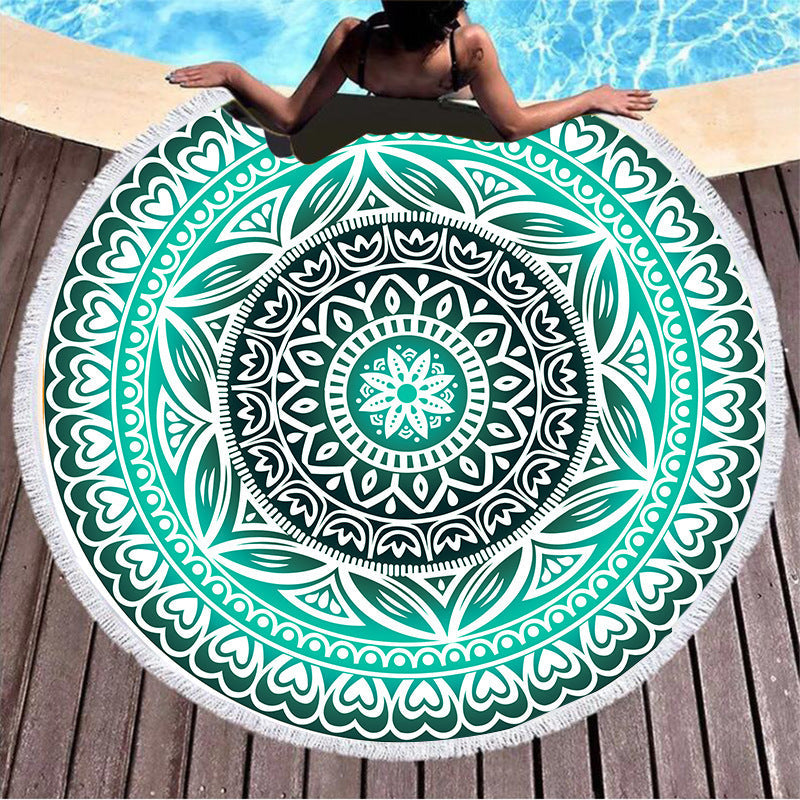 Custom Logo Bohemian Round Printed Beach Mat | Premium Corporate Gifts and Promotional Gifts