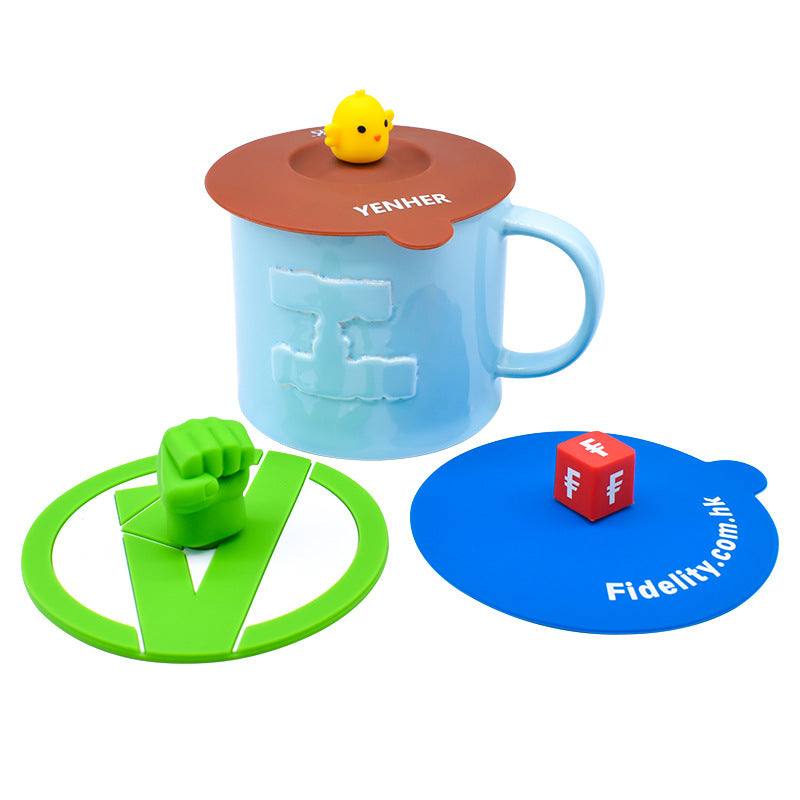 Custom Logo Customizable silicone-shaped cup lids | Premium Corporate Gifts and Promotional Gifts