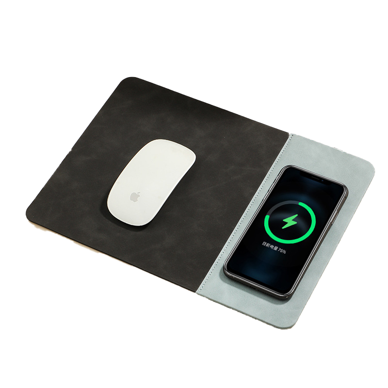Custom Logo Leather Smart Mouse Charging Pad | Premium Corporate Gifts and Promotional Gifts