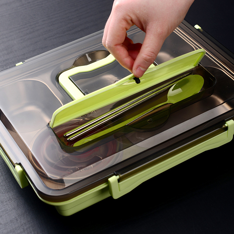 Stainless Steel Multi-Compartment Bento Box, view 8 of 10