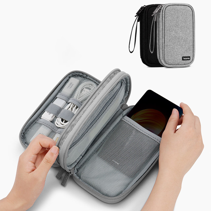 Custom Logo Double-layer charger storage bag | Premium Corporate Gifts and Custom Gifts