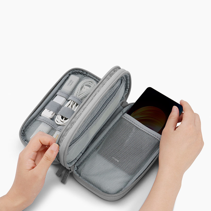 Custom Logo Double-layer charger storage bag | Premium Corporate Gifts and Custom Gifts