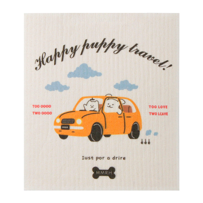 Custom Logo Wood Pulp Cotton Dishwashing Rag | Premium Corporate Gifts and Custom Gifts