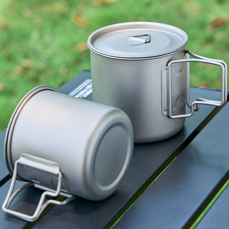 Custom Logo Camping Titanium Alloy Handle Mug | Premium Corporate Gifts and Promotional Gifts