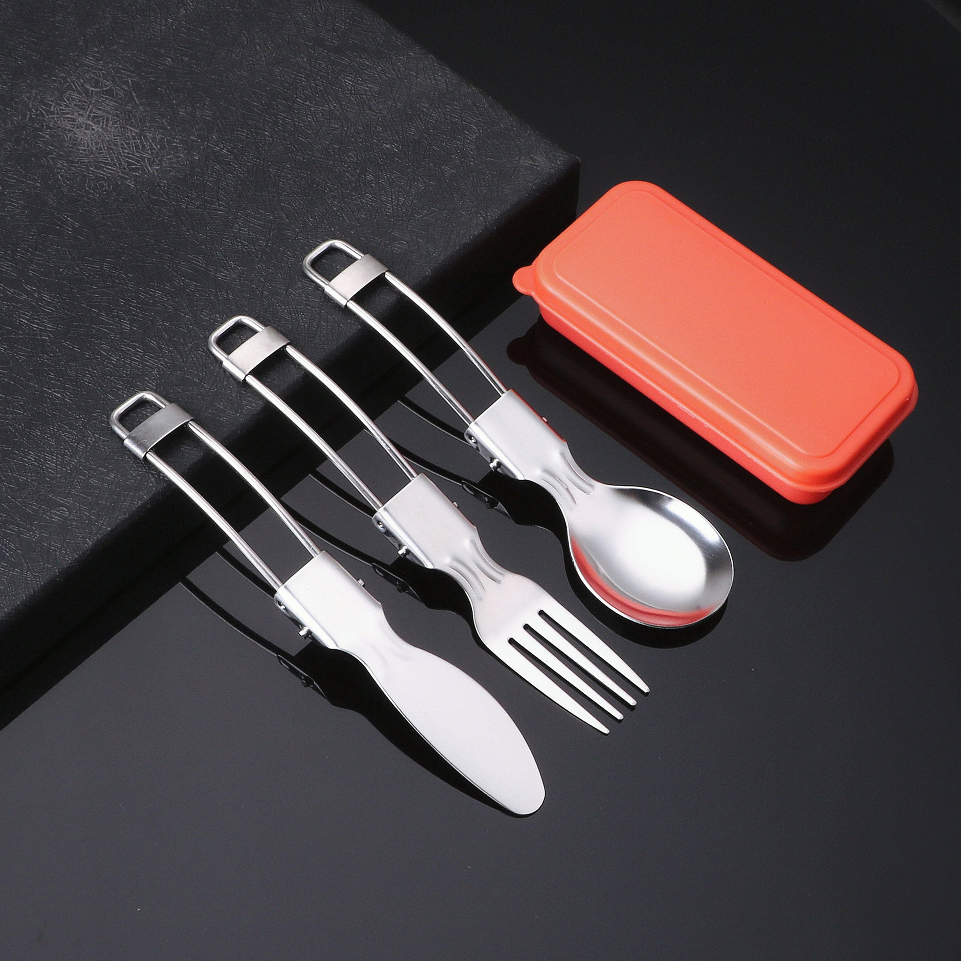 Custom Logo Eco-friendly Wheat Box Folding Stainless Steel Cutlery Cover | Premium Corporate Gifts and Promotional Gifts